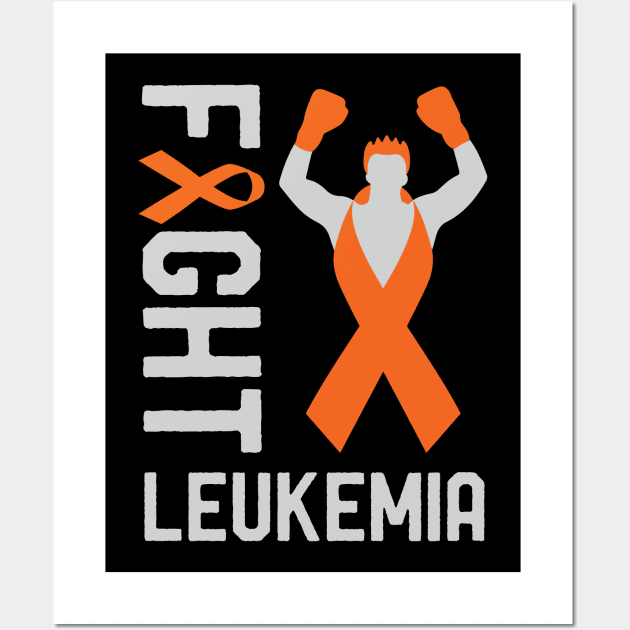 Fight Leukemia Cancer Awareness Day Ribbon Survivor Fighter Wall Art by mrsmitful01